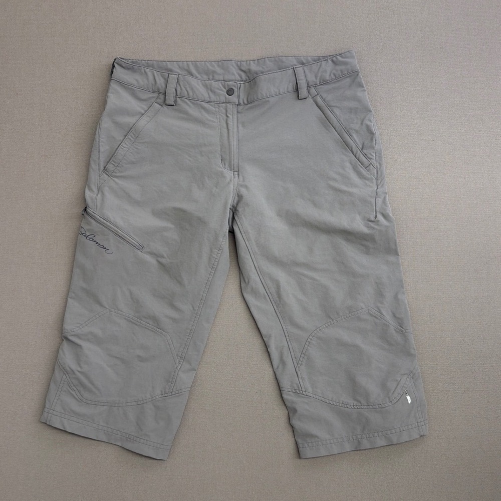 Salomon Wayfarer Mens Capri Pants Grey Hiking Trekking 3/4 Length Size 34